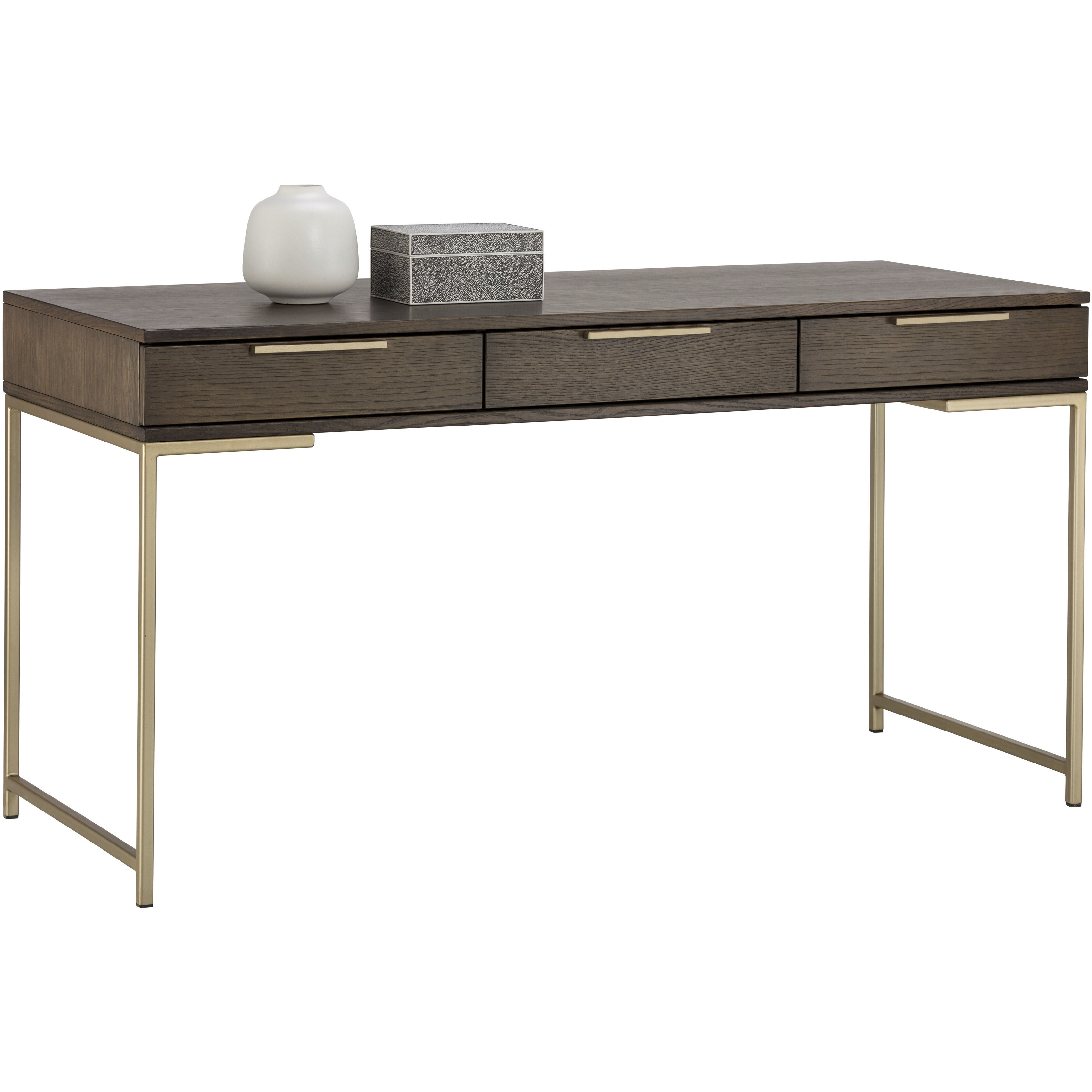 Rebel 59.25 X 23.75 inch Gold / Raw Umber Desk